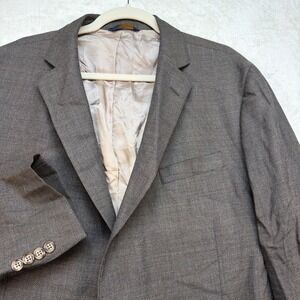 Brooks Brothers 48L Brown Blazer Sport Coat VBC Wool Italy‎ Classic 2 Button